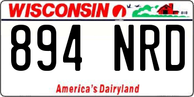 WI license plate 894NRD