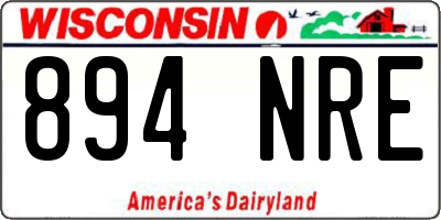 WI license plate 894NRE