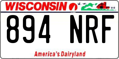 WI license plate 894NRF