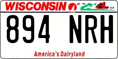 WI license plate 894NRH