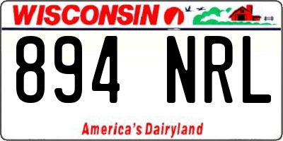 WI license plate 894NRL