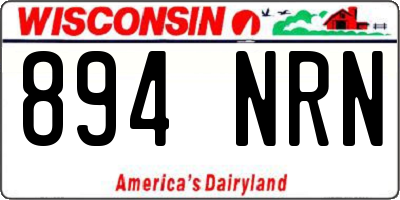 WI license plate 894NRN