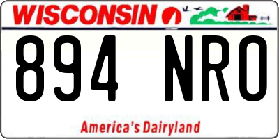WI license plate 894NRO