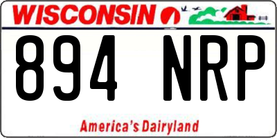 WI license plate 894NRP