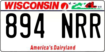 WI license plate 894NRR