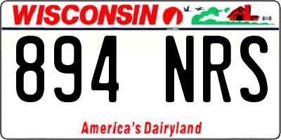 WI license plate 894NRS