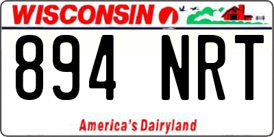 WI license plate 894NRT