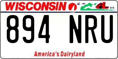 WI license plate 894NRU
