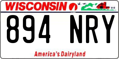WI license plate 894NRY