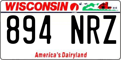 WI license plate 894NRZ