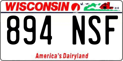 WI license plate 894NSF