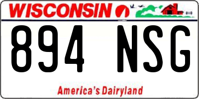 WI license plate 894NSG