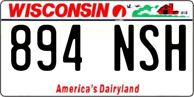 WI license plate 894NSH