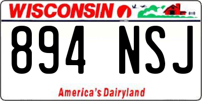 WI license plate 894NSJ