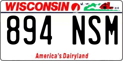 WI license plate 894NSM