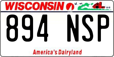 WI license plate 894NSP