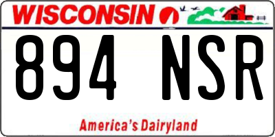 WI license plate 894NSR