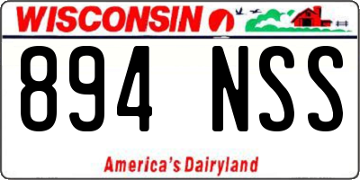 WI license plate 894NSS