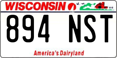 WI license plate 894NST