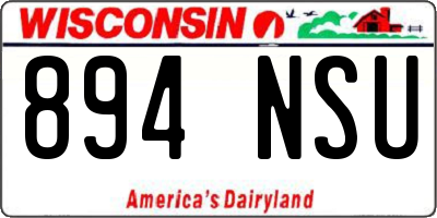 WI license plate 894NSU