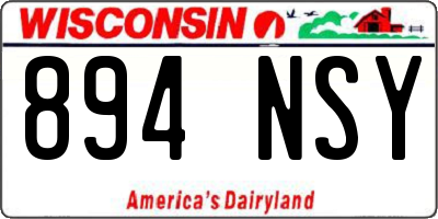 WI license plate 894NSY