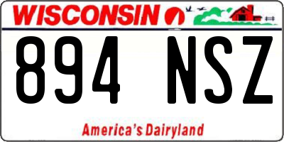 WI license plate 894NSZ