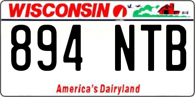 WI license plate 894NTB