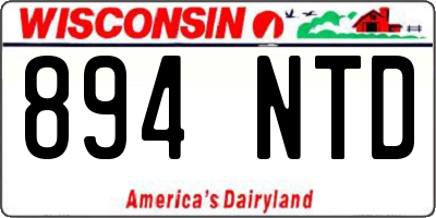 WI license plate 894NTD