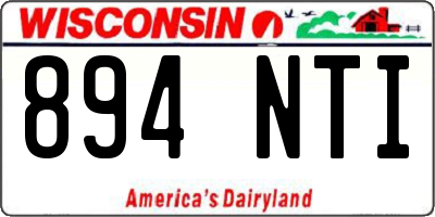 WI license plate 894NTI