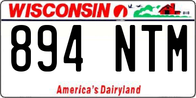 WI license plate 894NTM