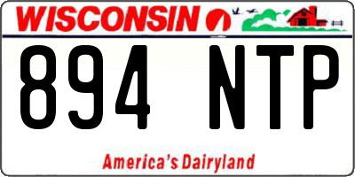 WI license plate 894NTP