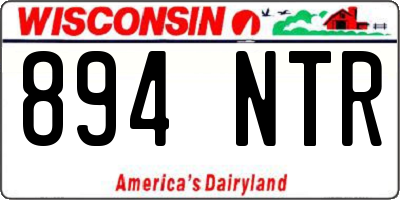 WI license plate 894NTR