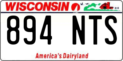 WI license plate 894NTS