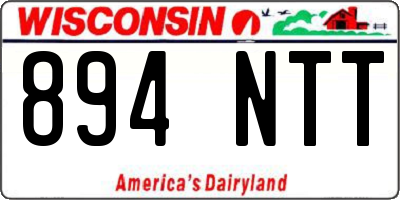 WI license plate 894NTT