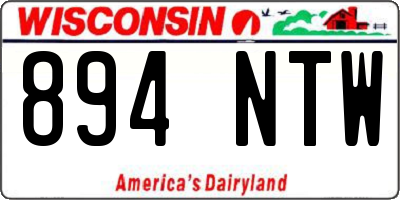 WI license plate 894NTW