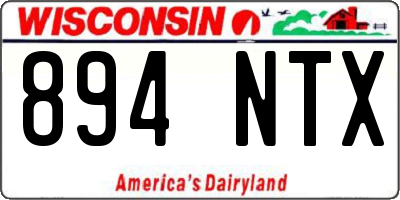 WI license plate 894NTX