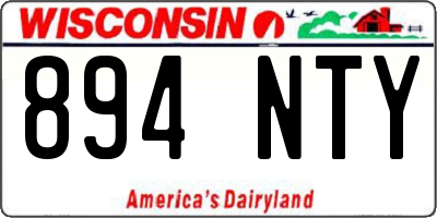 WI license plate 894NTY