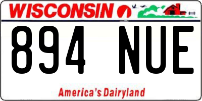 WI license plate 894NUE