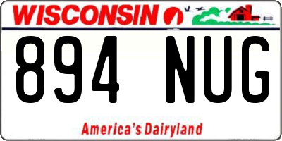 WI license plate 894NUG