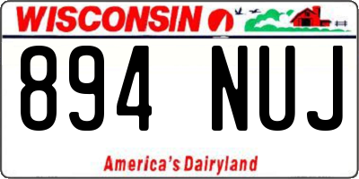 WI license plate 894NUJ