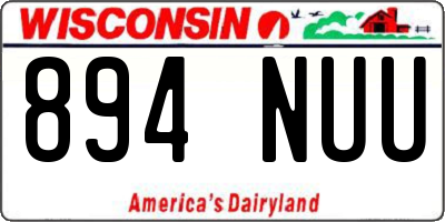 WI license plate 894NUU