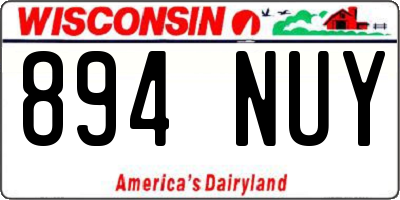 WI license plate 894NUY