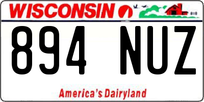 WI license plate 894NUZ