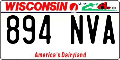 WI license plate 894NVA