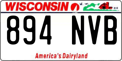WI license plate 894NVB