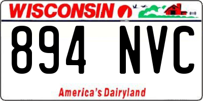WI license plate 894NVC