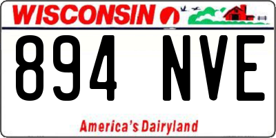 WI license plate 894NVE