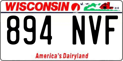 WI license plate 894NVF