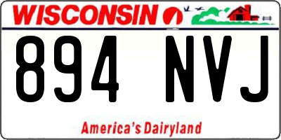 WI license plate 894NVJ