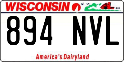 WI license plate 894NVL